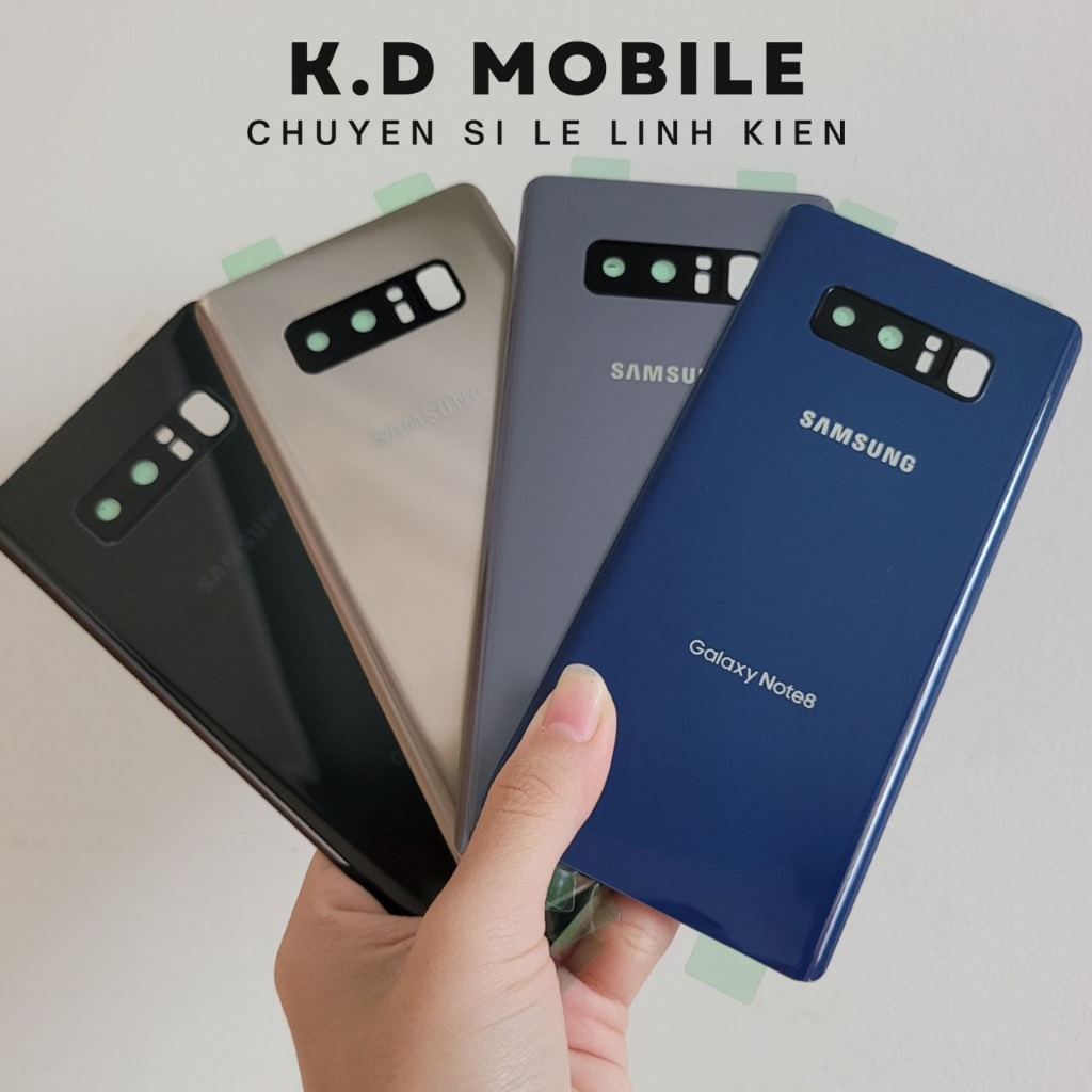 Nắp Lưng Samsung Note 8 có kèm cụm kính camera và keo dán viền - K.D MOBILE