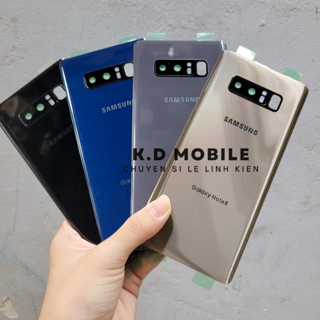 Nắp Lưng Samsung Note 8 có kèm cụm kính camera và keo dán viền - K.D MOBILE