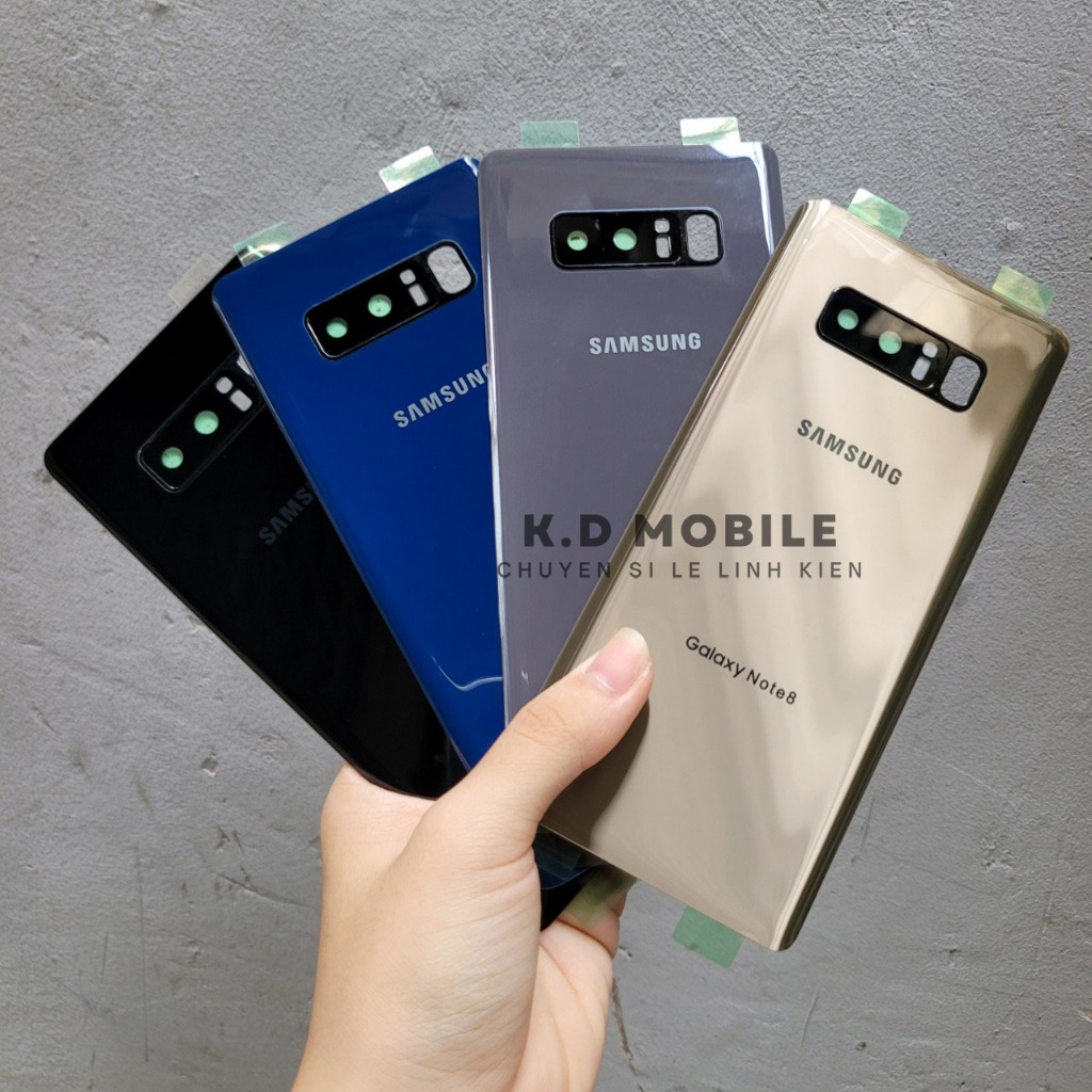 Nắp Lưng Samsung Note 8 có kèm cụm kính camera và keo dán viền - K.D MOBILE