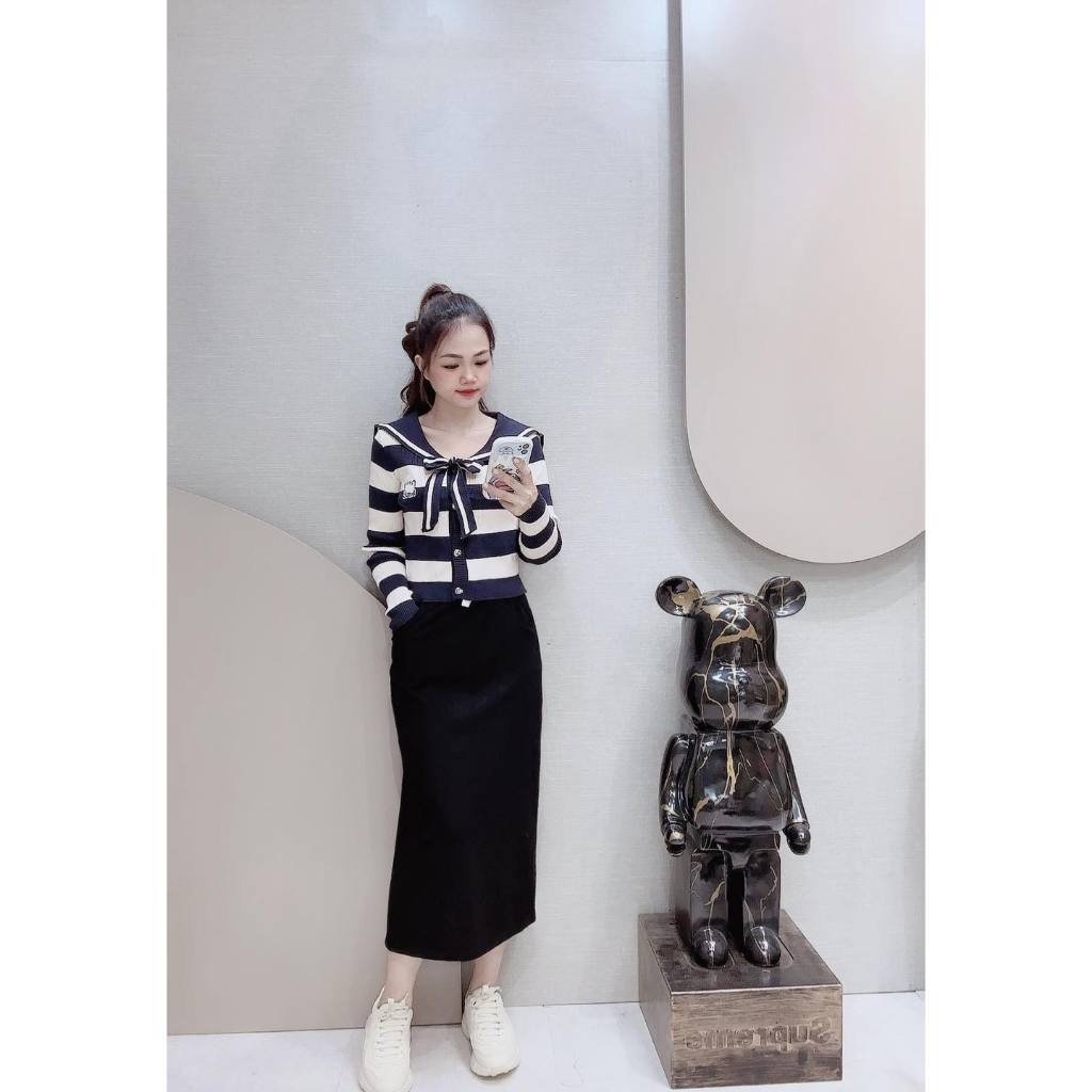 Chân váy Midi nữ dáng dài cap chun logo 1997 siêu xinh chất đẹp