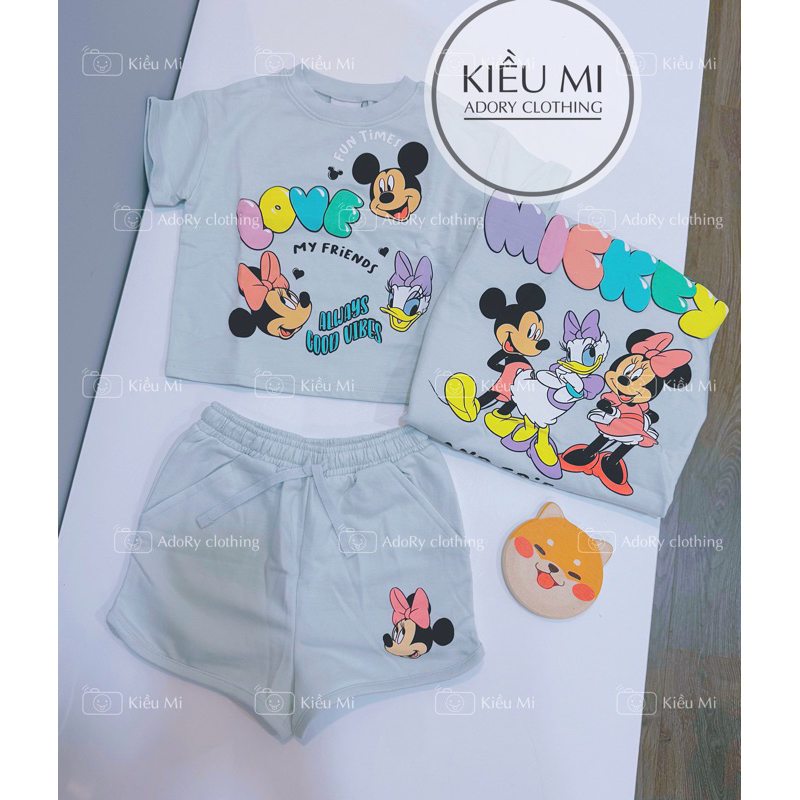 Set bộ next mickey chất nỉ chân cua cho bé