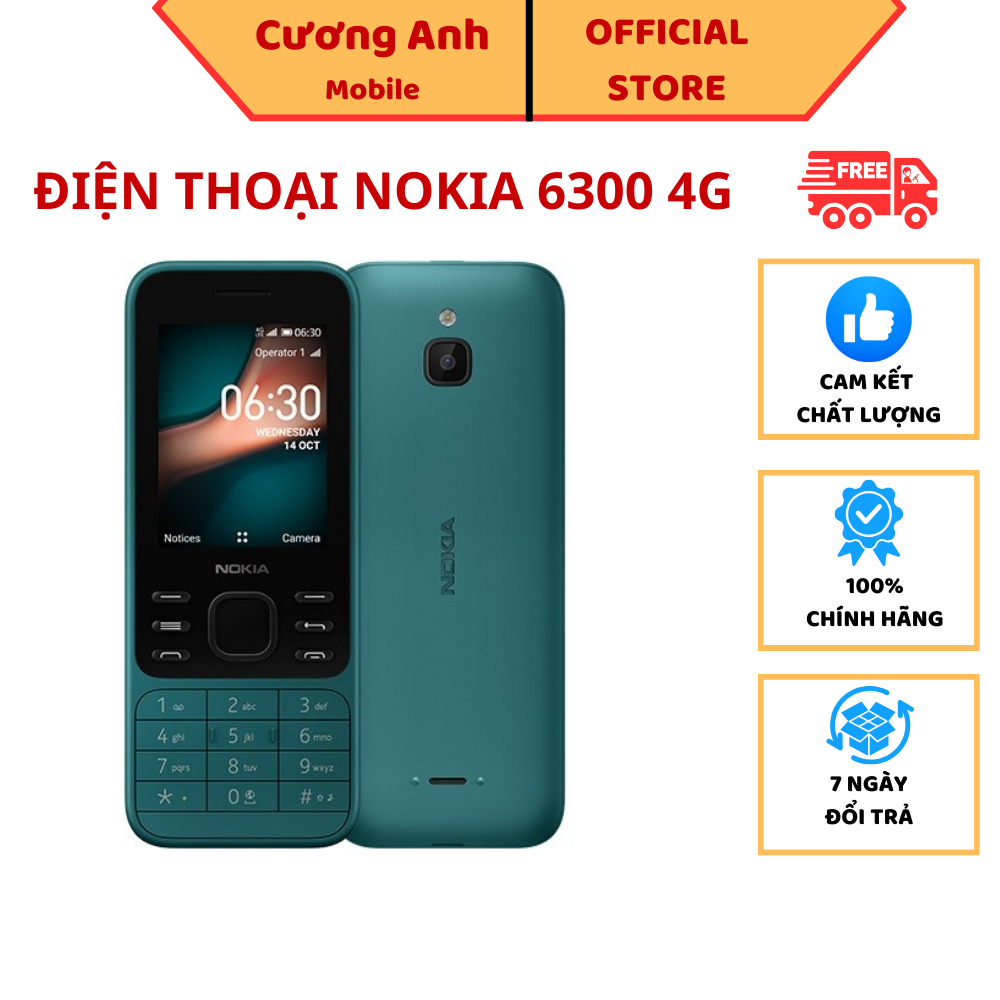 Điện thoại Nokia chính hãng 6300 4G Loa to sóng khỏe Full box