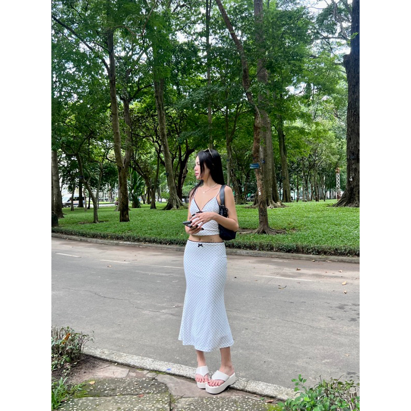 Beachclub_Set áo váy thun dài Jina