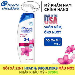 (NK Mỹ) Dầu gội xả 2in1 Head & Shoulders Smooth & Silky 370ml sạch gàu