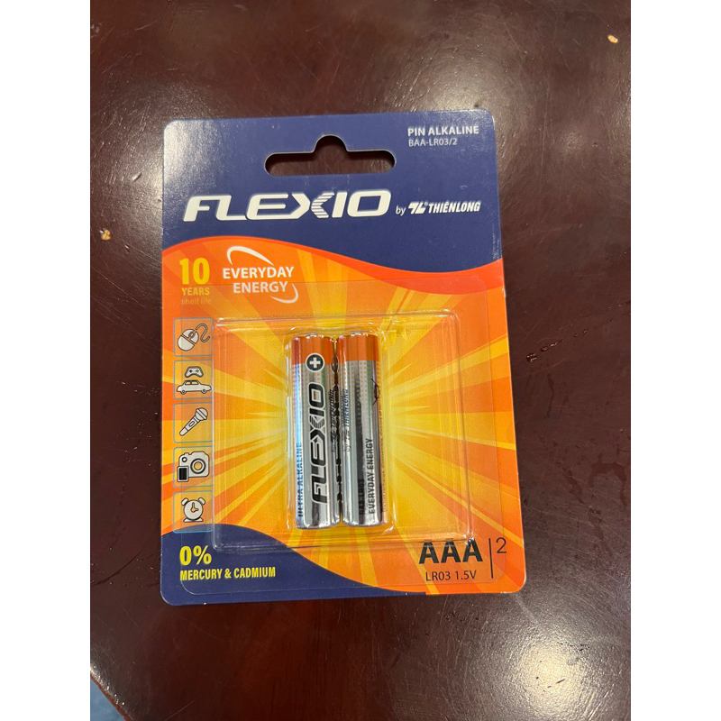 Pin Alkaline AAA Thiên Long Flexio-vỉ 2 pin