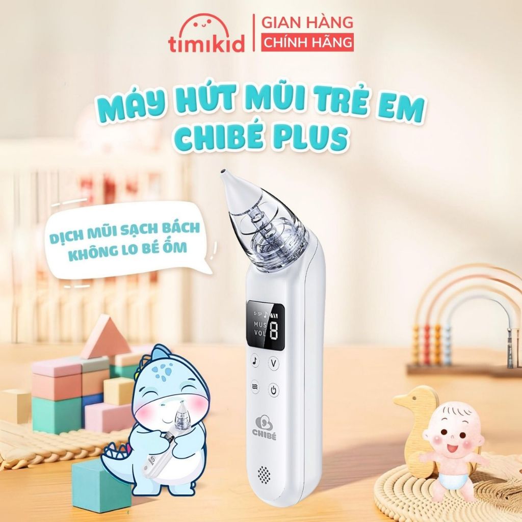 Máy Hút Mũi Cho Bé Chibe CB006 6 Cấp Độ Hút, Pin Sạc, Kèm 3 Đầu Hút - BH 12 Tháng