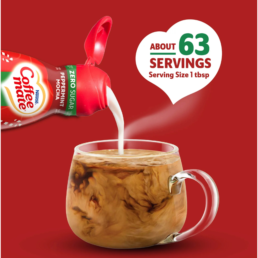 KEM SỮA BẠC HÀ MOCHA - KHÔNG ĐƯỜNG - ÍT CALO Nestle Coffee Mate - Zero Sugar - Peppermint Mocha Coffee Creamer, 946ml