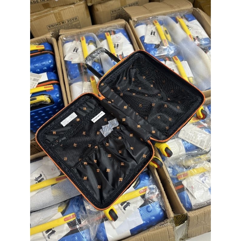 IT Luggage Children's Brick 4 Wheel Hard Cabin Suitcase