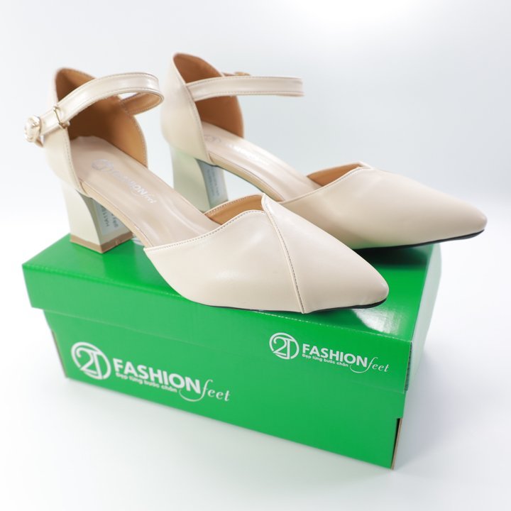Giày Cao Gót Cách Điệu, Chính Hãng 2Tfashion Feet, Mũi Nhọn , Gót Cao 5 Phân, -HA11SBT5