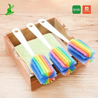 Cây cọ rửa ly cốc, bình sữa bảy màu