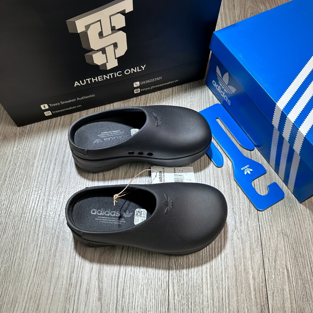 ADIDAS ADIFOM STAN SMITH MULE CORE BLACK IE4626 Full Box Tag Auth