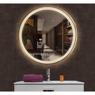  Gương tròn đèn led treo tường trang trí nhà vệ sinh bàn trang điểm tiệm nail phôi Việt Nhật Đường kính 50-60-70-80cm 