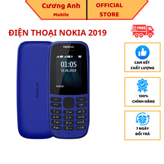 Điện thoại nghe gọi nokia 105 2 sim loa to pin trâu - hàng mới chính hãng fulbox tặng kèm pin sạc