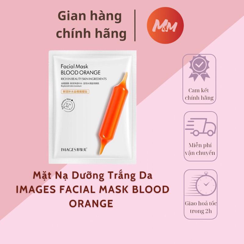 Mặt Nạ Cam Đỏ Dưỡng Trắng Da – Mặt Na Cấp Ẩm Facial Mask Blood Orange Thải Độc Mờ Thâm Images