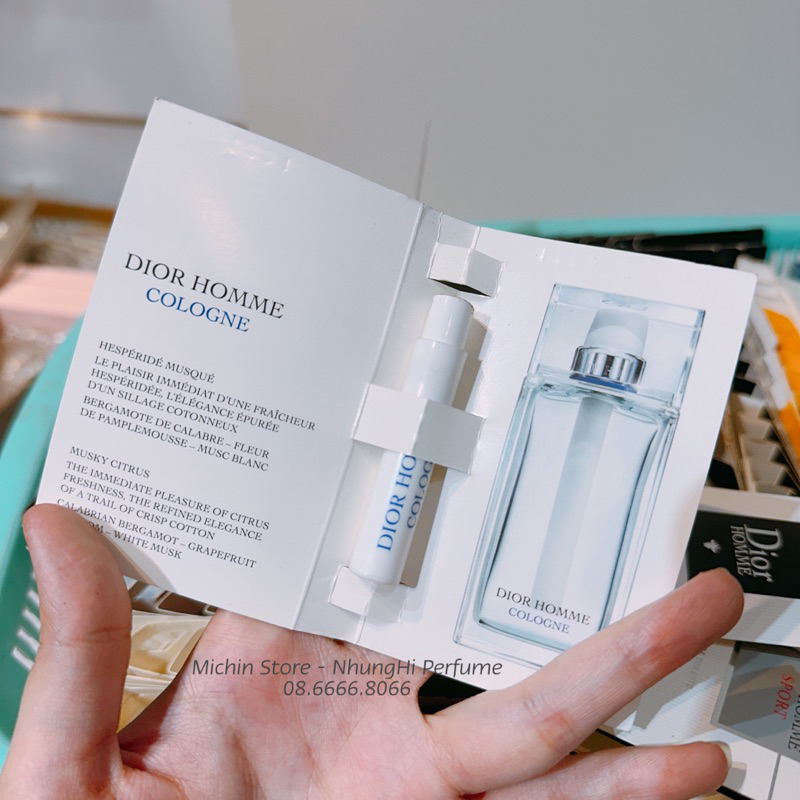 Mẫu thử Vial nước hoa Di.or Homme đủ mùi có sẵn