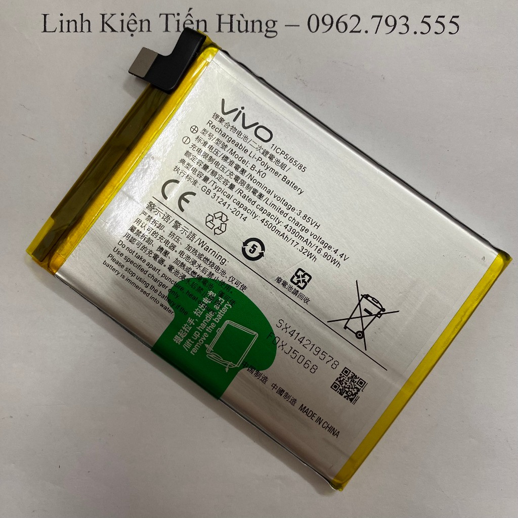 Pin zin Vivo IQOO Neo 855  loại AA bao test đổi mới
