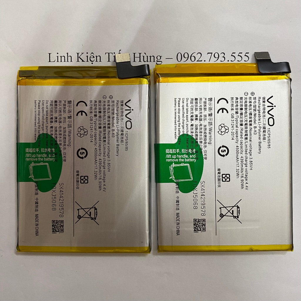 Pin zin Vivo IQOO Neo 855  loại AA bao test đổi mới