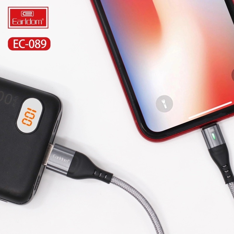 Dây cáp Sạc nhanh dây dù 1m Earldom EC-089 dùng sạc cho điện thoại ip 6 - 14 promax