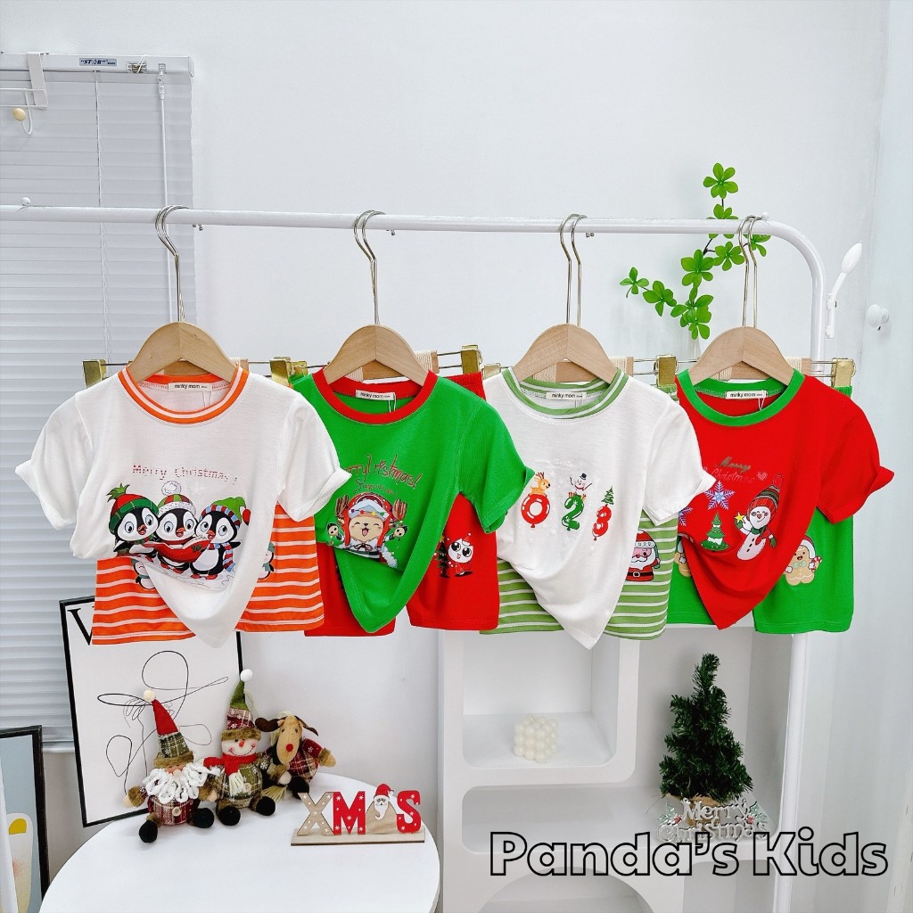 Bộ Tay Lửng Quần Lửng NOEL Phối Quần Sọc Dệt Mềm Mịn Cho Bé Trai Bé Gái Từ 10-32kg