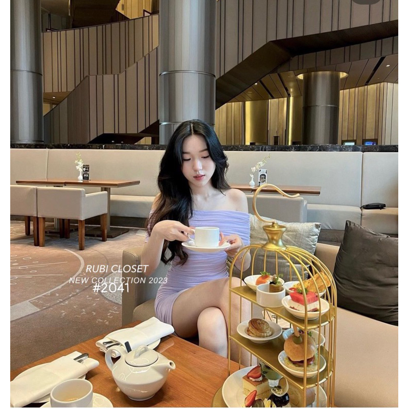 ĐẦM BODY NHÚN TRỄ VAI ĐI TIỆC SIÊU TÔN DÁNG