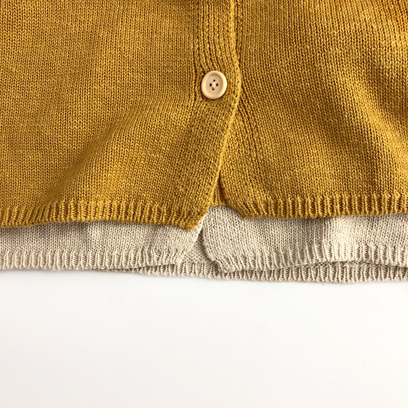 Aó khoác cardigan len trơn đơn giản cho bé trai bé gái mùa thu đông G21