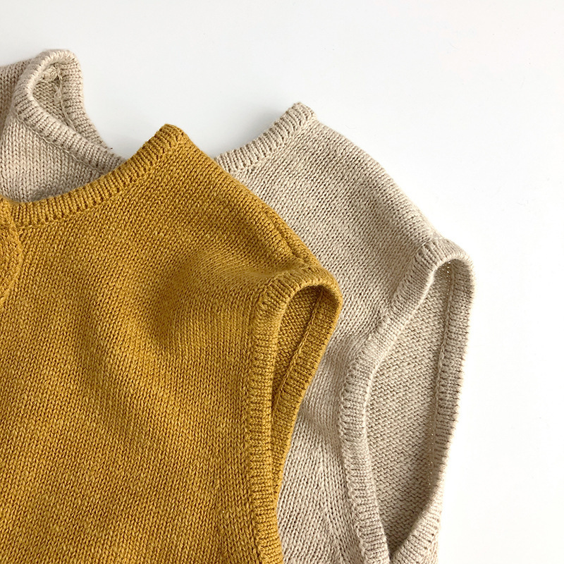 Aó khoác cardigan len trơn đơn giản cho bé trai bé gái mùa thu đông G21