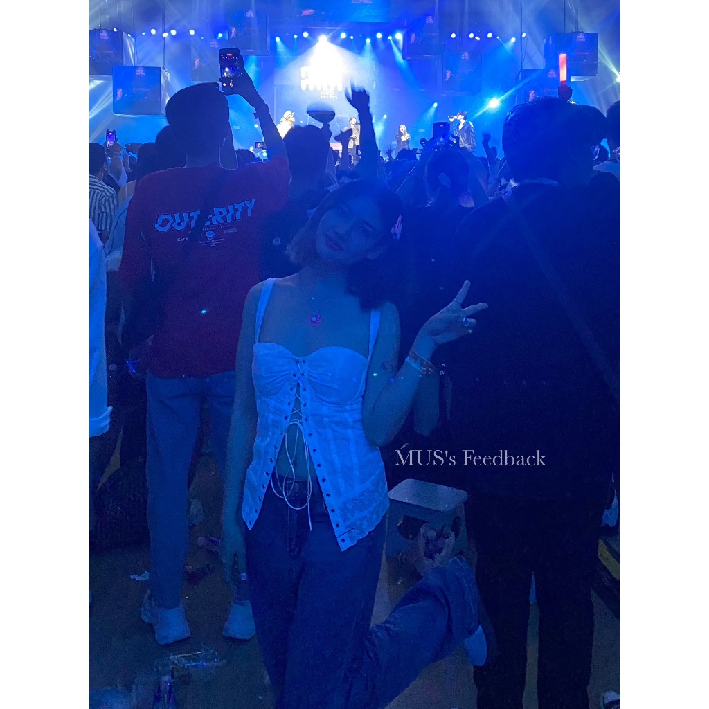 Áo 2 Dây Cúp Ngực Phối Lưới Thun Cài Mắt Cáo Sau Lưng Dây Kéo Inox MUS KIDZY TOP