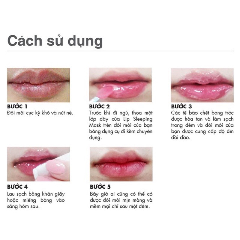 Mặt nạ ngủ môi Laneige Lip Sleeping Mask Berry 3g , Dưỡng ẩm và làm mềm môi