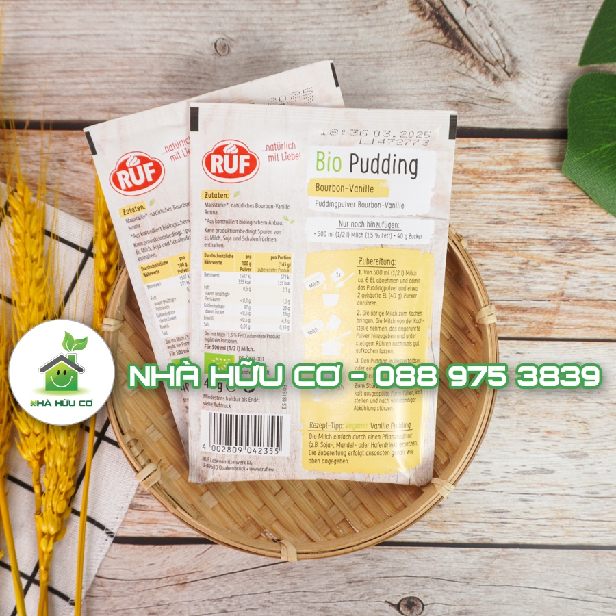 Pudding hữu cơ RUF/gói - Date: 2/2024 - Nhà Hữu Cơ