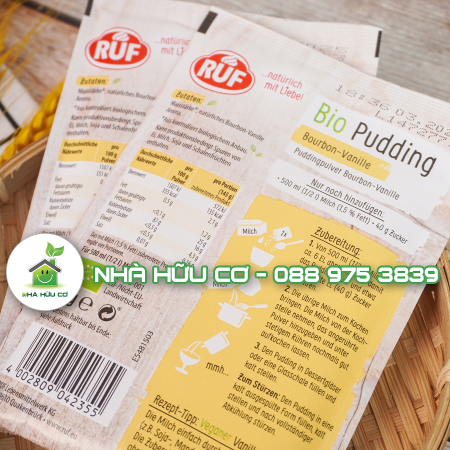 Pudding hữu cơ RUF/gói - Date: 2/2024 - Nhà Hữu Cơ