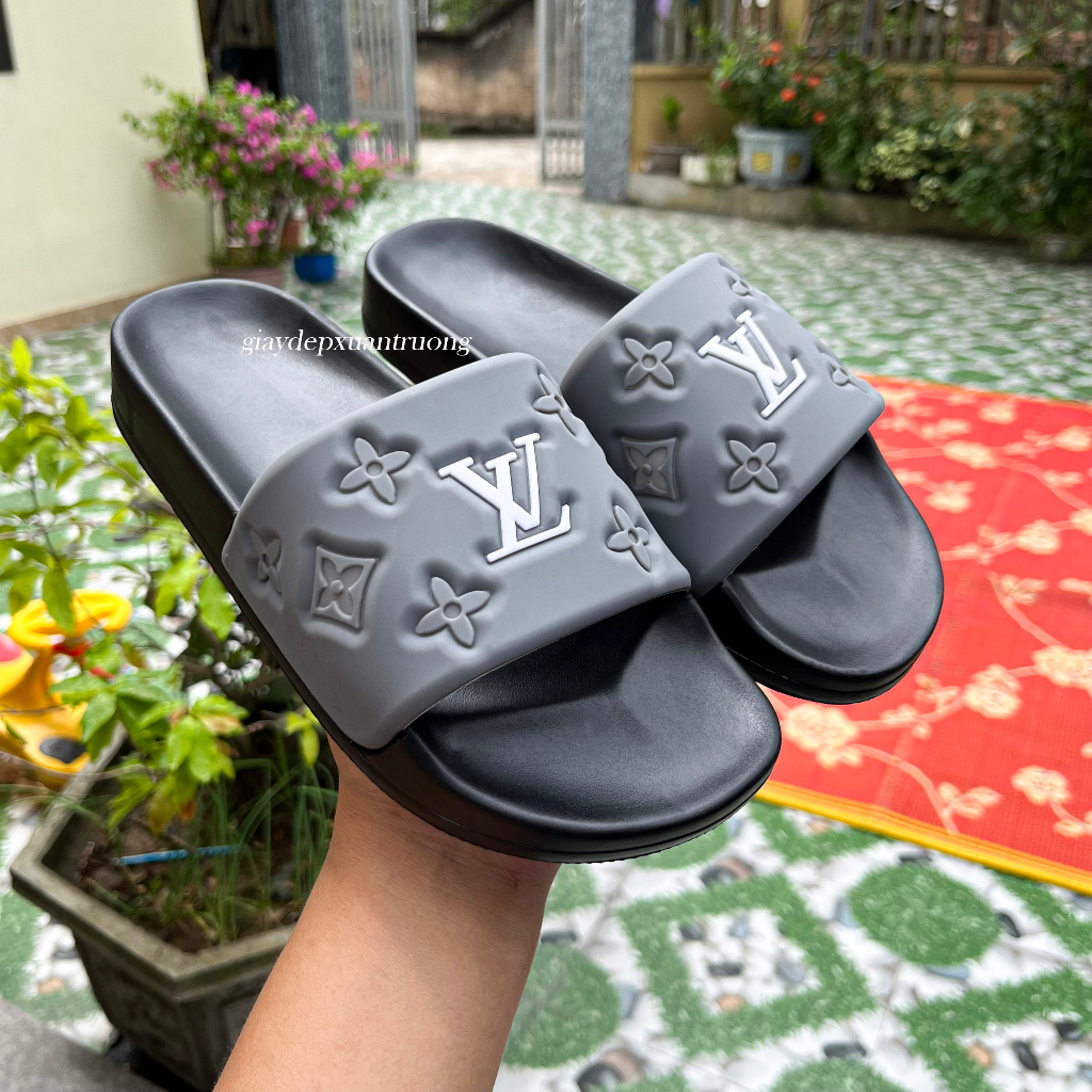 Dép nam nữ quai ngang LV đế sóng Pu êm chân size từ38_43 SIÊU phẩm 01