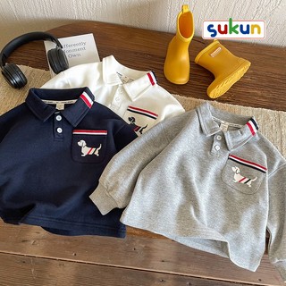 Áo polo trẻ em Quảng Châu shop Sukun - Áo polo dài tay bé trai bé gái Kunkid