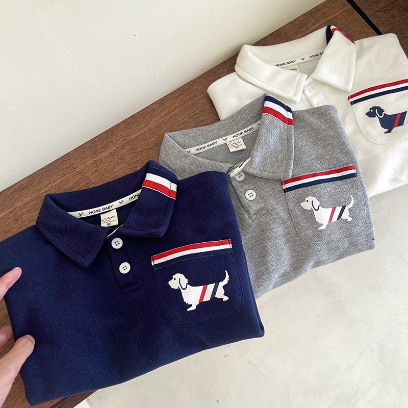 Áo polo trẻ em Quảng Châu shop Sukun - Áo polo dài tay bé trai bé gái Kunkid