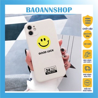 Ốp lưng iphone hình Mặt Cười Good Luck G23 dẻo cạnh vuông bảo vệ camera 7plus/8plus/x/xs/xsmax/11/12/13/14/pro/promax