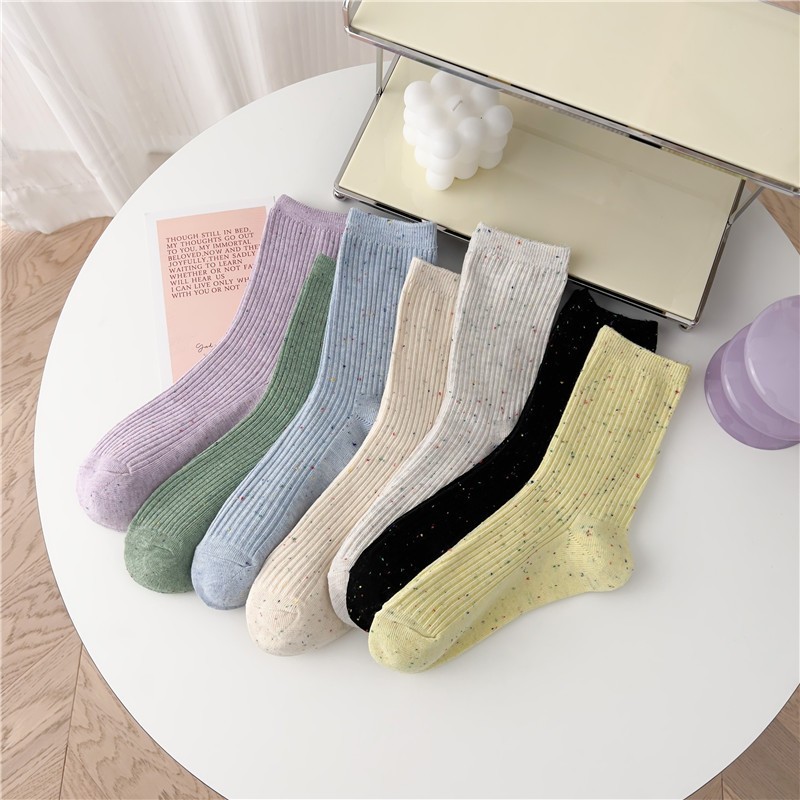 Tất trơn hạt mè tone pastel