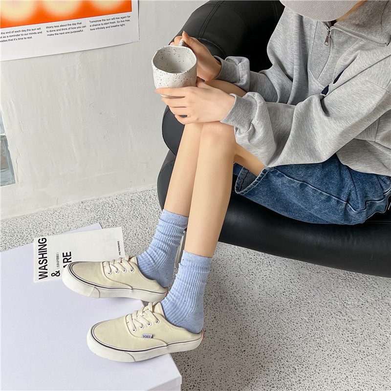 Tất trơn hạt mè tone pastel