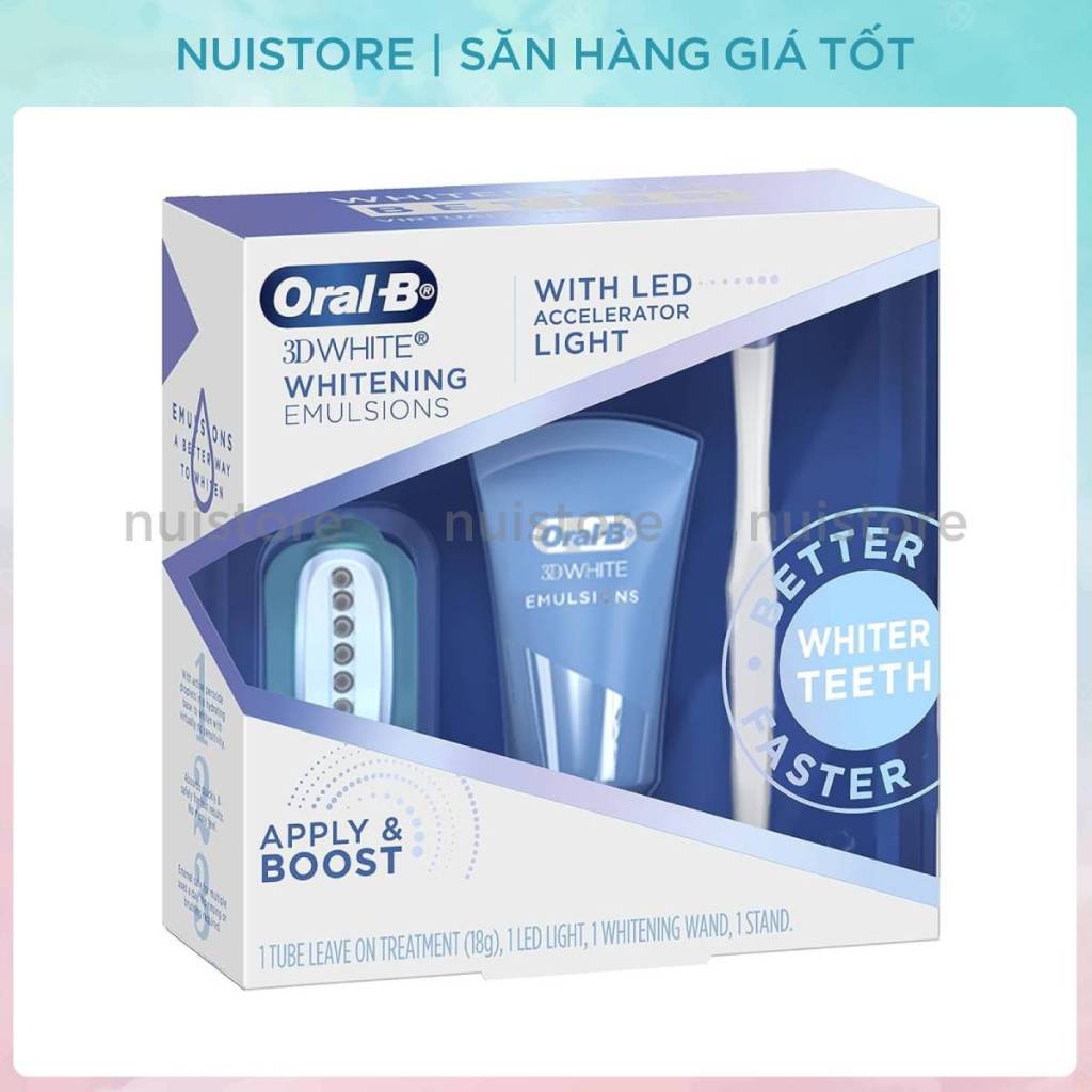 Set làm trắng răng Oral-B 3D White Whitening Emulsions