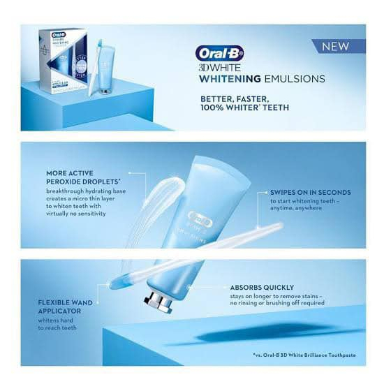 Set làm trắng răng Oral-B 3D White Whitening Emulsions