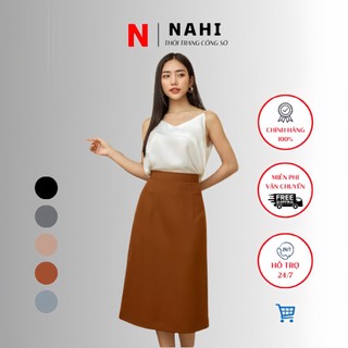 Chân váy dài cơ bản Nahi.vn dáng suông công sở nhiều màu, nhiều size CV6