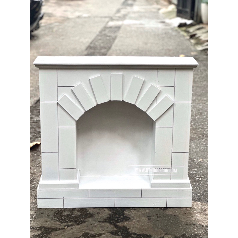 Lò sưởi vòm gạch trang trí Noel kích thước D90 x R20 X C85 CM