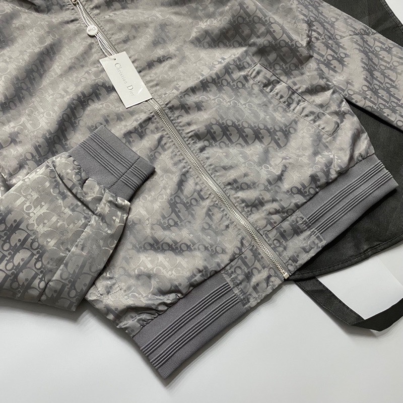 Áo Khoác Gió Di OR Màu Bạc 🌈 Áo Bomber 2 Lớp  Dày Dặn Nam Nữ