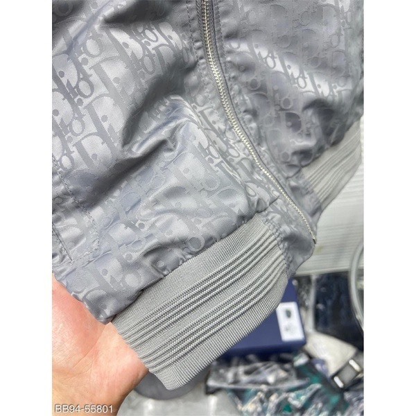 Áo Khoác Gió Di OR Màu Bạc 🌈 Áo Bomber 2 Lớp  Dày Dặn Nam Nữ