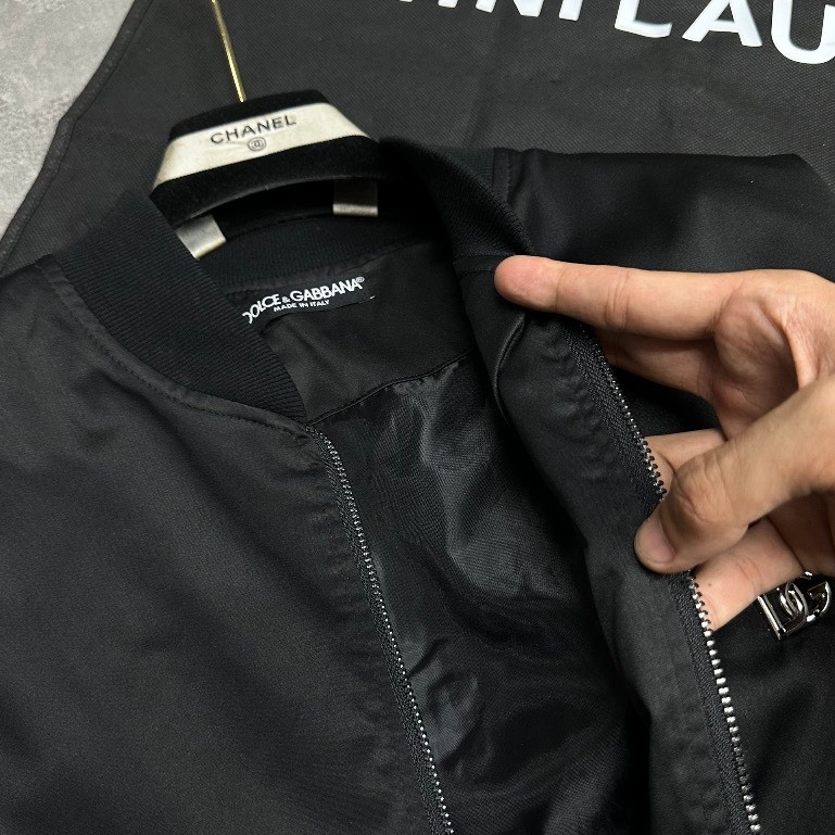 Áo Khoác Gió DG Màu Đen 🌈 Áo Bomber Nam Nữ Dày Dặn Cực Đẹp
