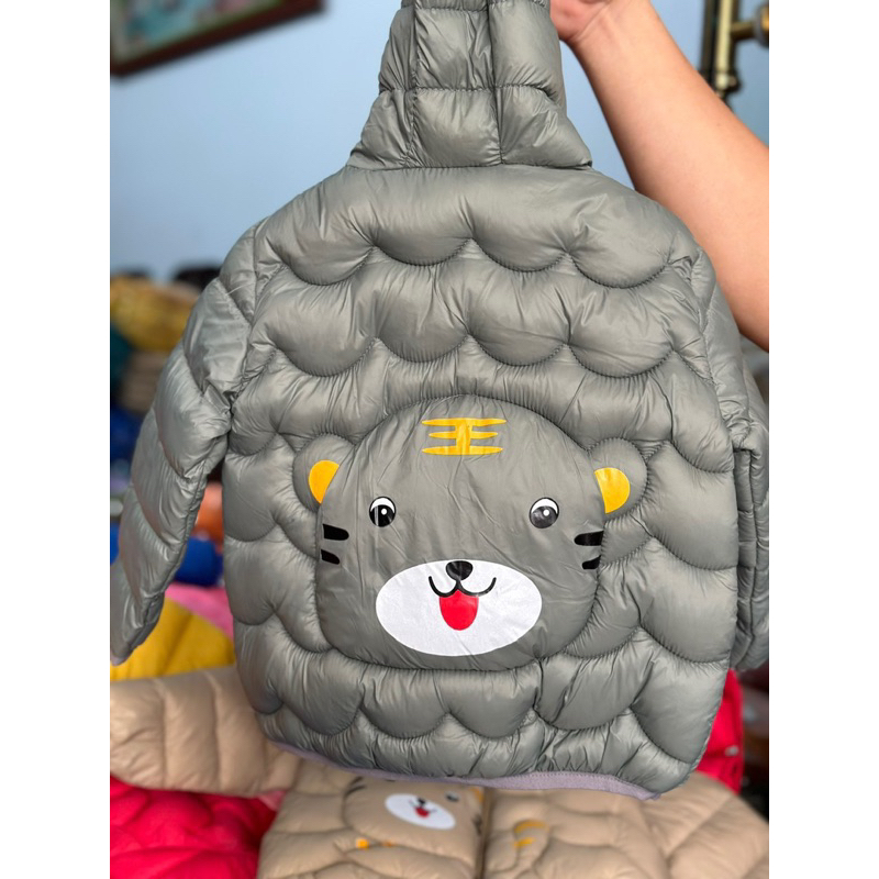 Áo phao lông vũ hình con hổ cho bé từ 14-25kg cho bé trai, bé gái