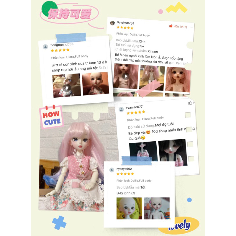 💖Búp Bê MJD đã faceup 💖