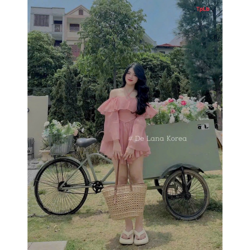 Đầm kiểu trễ vai tay dài cực xinh ❤️