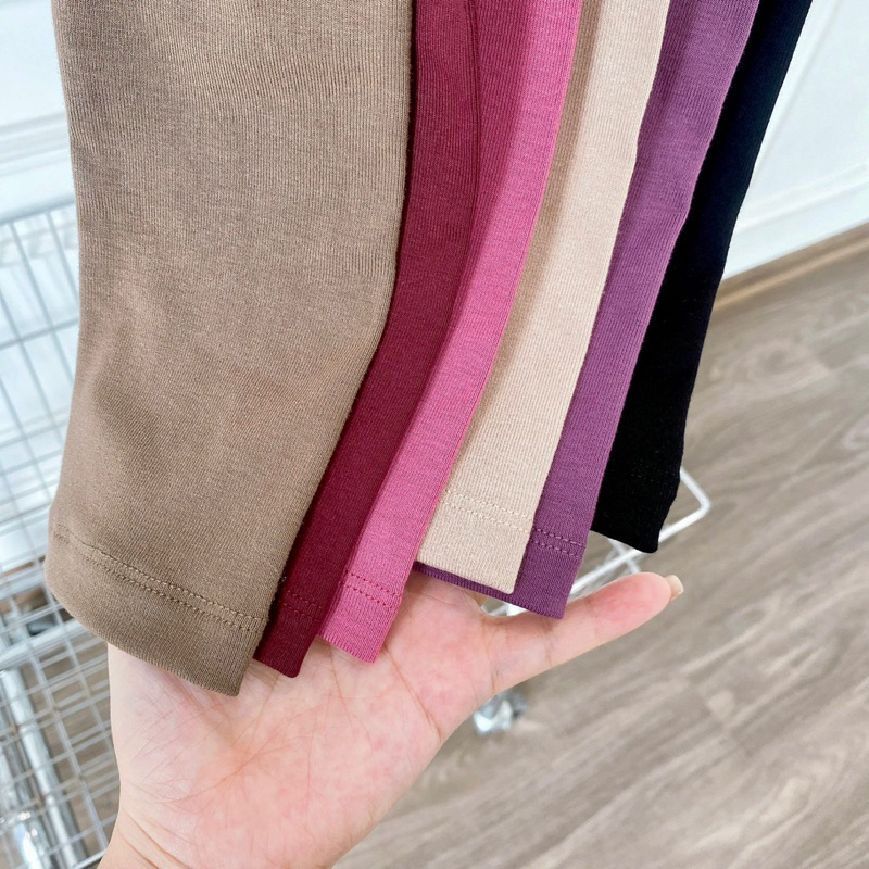 Áo thun dài tay cổ tròn croptop - Áo phông co dãn thấm hút hàng mới 2023