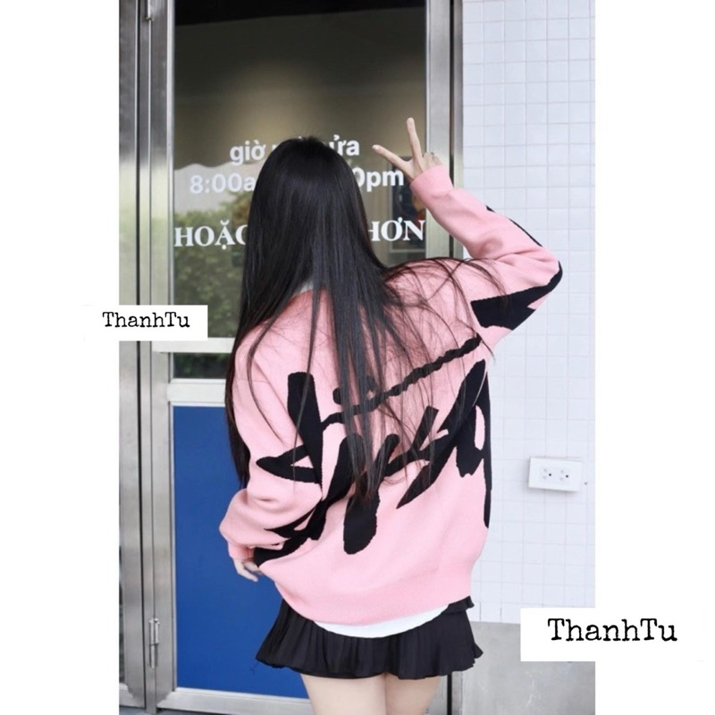 Áo len chữ to 2 mặt