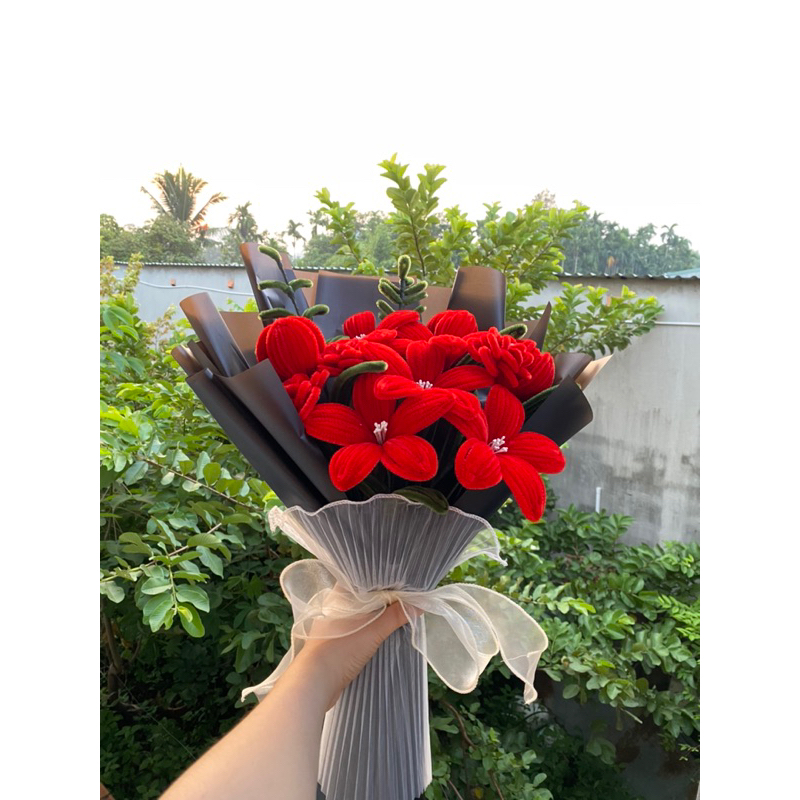 Bó Hoa Hồng kẽm nhung