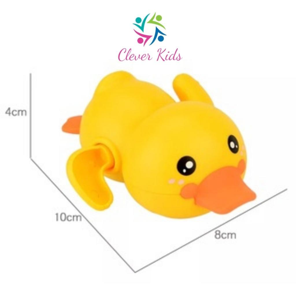 Vịt bơi trong nước thả bồn tắm cho bé, đồ chơi nhà tắm vui nhộn
